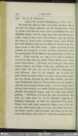 Caroline von Schelling an August Wilhelm von Schlegel, Jena, 25.05.1801