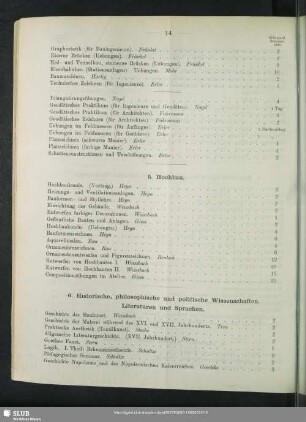 6. Historische, philosophische und politische Wissenschaften. Literaturen und Sprachen