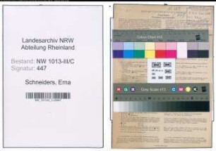 Entnazifizierung Erna Schneiders , geb. 30.03.1906 (Modistin)