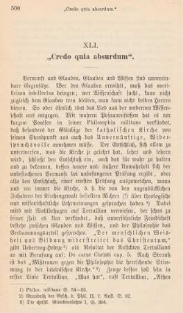 500-518 "Credo quia absurdum"