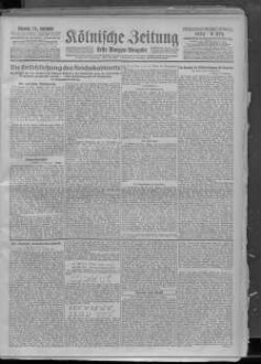 Kölnische Zeitung. 1803-1945