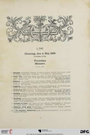Porzellan, Meissen (Nr. 1-186)