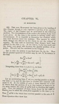 Chapter VI. On momentum.