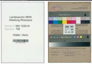 Entnazifizierung Heinz Walter , geb. 16.11.1920 (Polizeiwachtmeister)
