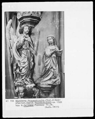Der sogenannte Welseraltar — Skulpturen — Verkündigungsgruppe aus dem Aufzug des Altars