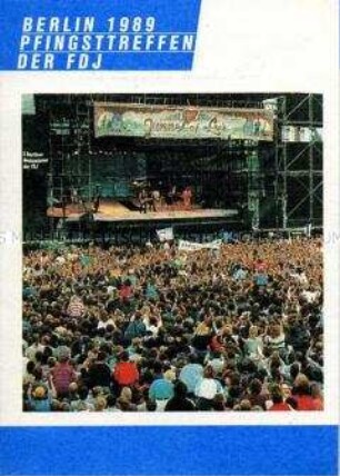 Einladungskarte des FDJ-Zentralrats zum Rock-Konzert während des Pfingsttreffens der FDJ 1989 in Berlin