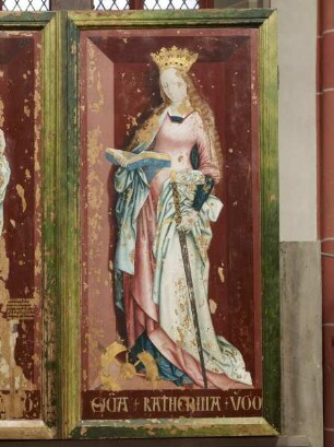 Marienretabel — Rechter Altarflügel - Heilige Katharina
