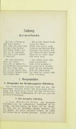 Anhang. Heimatkunde