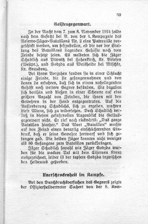 Geistesgegenwart.