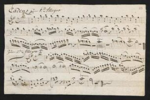 Cadenz zum I.ten Allegro