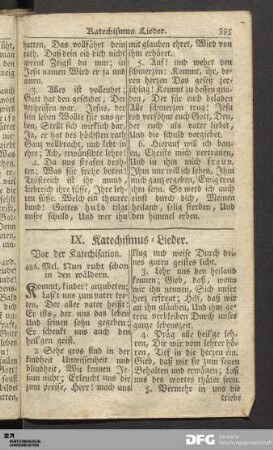 IX. Katechismus-Lieder.