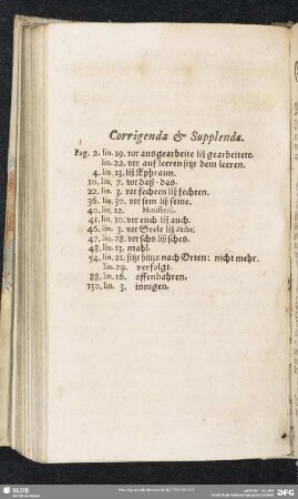Corrigenda & Supplenda