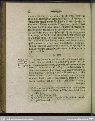 §. XII. Lex. 3. ff. Loc. Cond. quae gravius obstat, explicatur