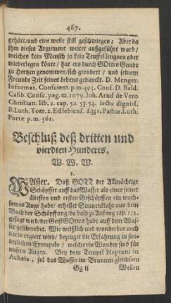 Beschluß des dritten und vierdten Hunderts.