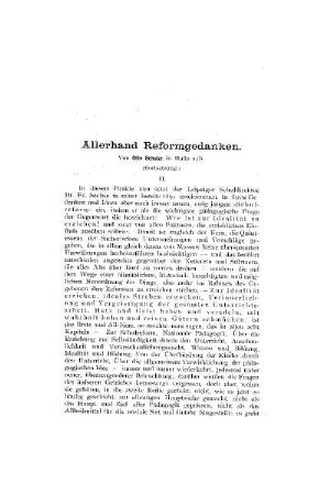 Allerhand Reformgedanken : (Fortsetzung)