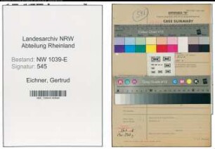 Entnazifizierung Gertrud Eichner , geb. 00.00.0000 ()