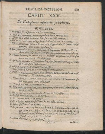 Caput XXV. De Exceptione usurariae pravitatis