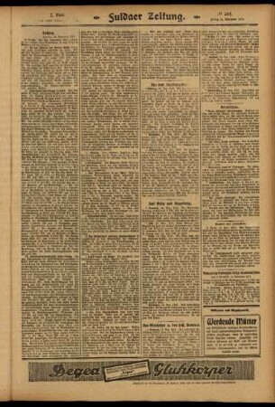 Zweite Ausgabe vom Freitag, den 14. November 1913.