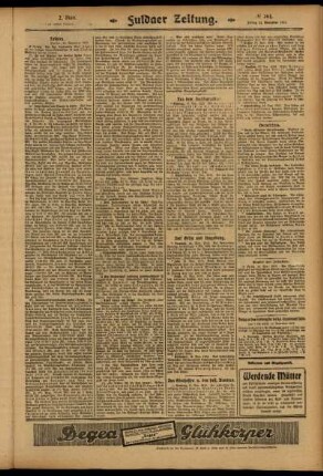 Zweite Ausgabe vom Freitag, den 14. November 1913.
