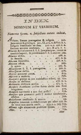 Index Nominum et Verborum.