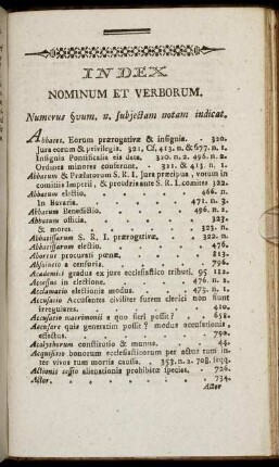 Index Nominum et Verborum.
