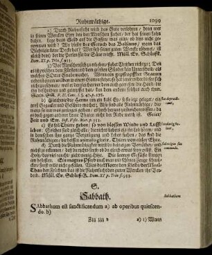 S. Sabbath. - Seligkeit.