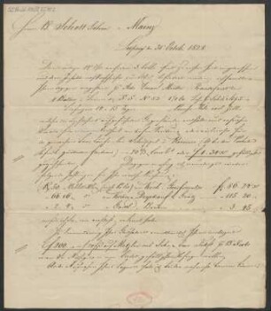 Brief an B. Schott's Söhne : 31.10.1828