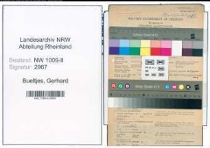 Entnazifizierung Gerhard Bueltjes , geb. 13.10.1912 (Kaplan)