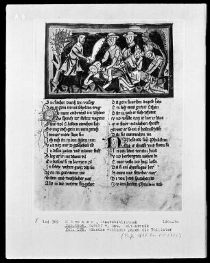 Rudolf von Ems, Weltchronik — Simsons Schlacht gegen die Philister, Folio 126recto
