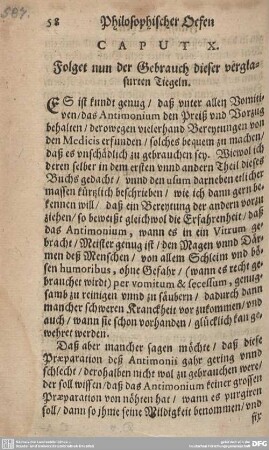 CAPUT X. Folget nun der Gebrauch dieser verglasurten Tiegeln.