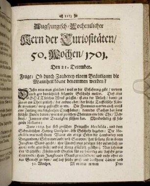 50. Wochen / 1701.