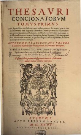 Thesaurus Concionatorum, 1