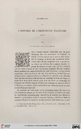 14: Recherches sur l'histoire de l'orfèvrerie française, [9]