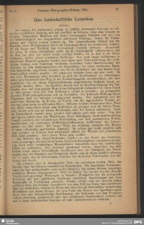 Eine landschaftliche Excursion