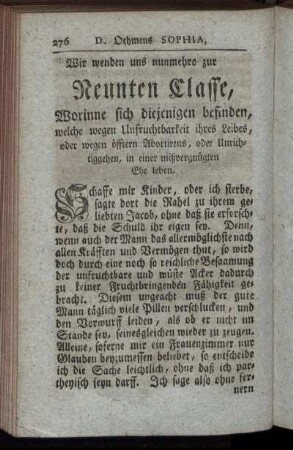 Neunten Classe.