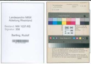 Entnazifizierung Rudolf Bartling , geb. 07.07.1905 (Amtsinspektor)