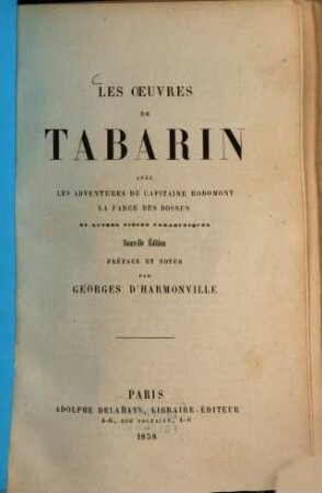 Oeuvres Les oeuvres de Tabarin