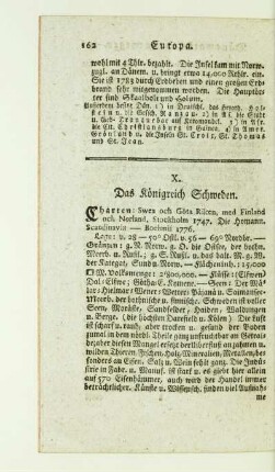 X. Das Koenigreich Schweden