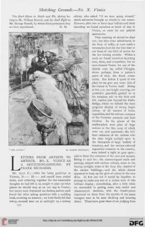 3: Letters from artists to artists, [10], Venice as a sketching-ground