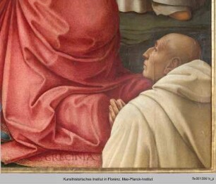 Christus in der Glorie mit den Heiligen Benedikt, Romuald, Attinea und Greciniana und dem Stifter Abt Giusto Bonvinci