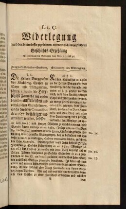 Lit. C. Widerlegung...