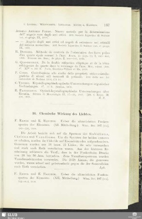 16. Chemische Wirkung des Lichtes