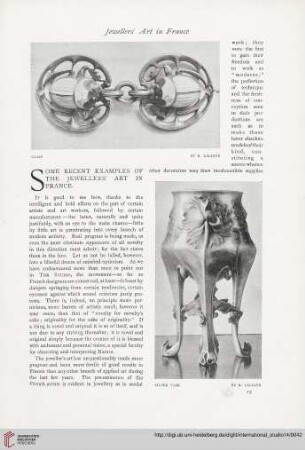 14.1901 =Nr. 53: Some recent examples of the Jewellers' Art in France