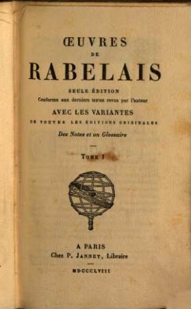 Oeuvres de Rabelais. 1