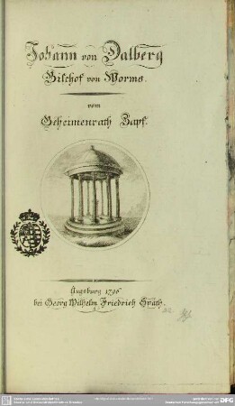 Johann von Dalberg Bischof von Worms