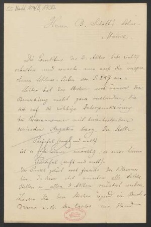 Brief an B. Schott's Söhne : 11.02.1882