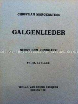Galgenlieder von Christian Morgenstern