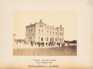 Bergisch-Märkische Eisenbahn. Stationsgebäude Opladen: Ansicht