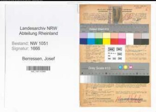 Entnazifizierung Josef Berressen , geb. 05.05.1898 (Bahnarbeiter)