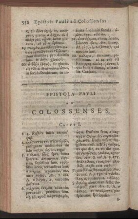 Epistola Pauli Ad Colossenses.